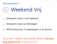 NS Flex Weekend Vrij, nu €25p/m (ipv €31p/m), tot een jaar lang